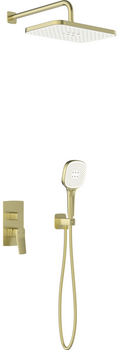 KFA zestaw natryskowy podtynkowy Malaga, złoty szczotkowany PVD 4529-501-31