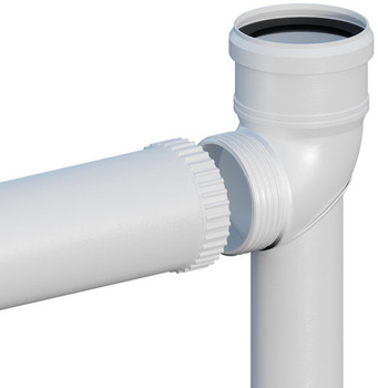 Ricom kolano skręcane PP 87° DN 80 na podstawie z przedłużeniem L 500 mm z uszczelką EPDM 10080PBS2