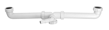 McAlpine przyłącze centralne 1 1/2" x 40 x 1 1/2" do syfonu zlewozmywakowego, z podłączeniem pralki lub zmywarki HC11