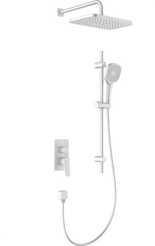 KFA zestaw natryskowy podtynkowy z drążkiem przesuwnym Malaga, biały 4529-301-44