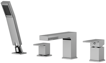 Valvex bateria wannowa stojąca 4-otworowa z akcesoriami ARS, chrom 2420550