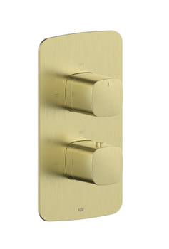 KFA bateria natryskowa termostatyczna, podtynkowa Malaga, złoty szczotkowany PVD 5759-001-31