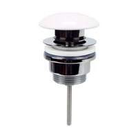 Instadrain korek klik-klak do umywalki z przelewem i bez przelewu, biały ceramiczny 2310