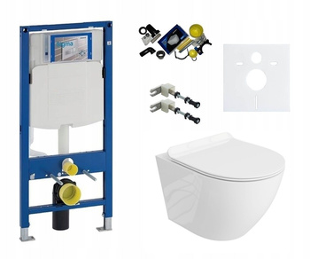 Zestaw Duofix stelaż podtynkowy Geberit do WC + miska WC z deską Lavita S055