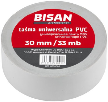 Bisan taśma uniwersalna PVC 30mm/33mb, szara B870009