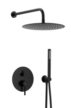 KFA zestaw natryskowy podtynkowy MOZA BLACK z baterią 3-funkcyjną, czarna 5039-501-81