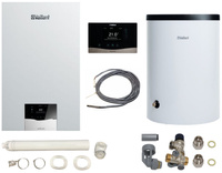 Vaillant pakiet kocioł gazowy jednofunkcyjny VC 30CS/1-5 ecoTEC plus + zasobnik VIH R 200/6B + sterownik VRC 720F sensoCOMFORT +  SPS zestaw do szachtu 0010043659