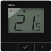 Engo natynkowy, internetowy regulator temperatury ZigBee/868 MHz zasilany sieciowo 230V, czarny E25-230B