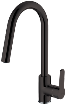 Invena bateria kuchenna z wyciąganą wylewką Elia, czarny BZ-89-W04-C