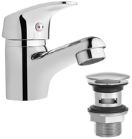 Invena bateria umywalkowa Ava New z korkiem, chrom BU-06-Z01-X