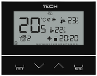 Tech Sterownik ST-292V2 pokojowy bezprzewodowy dwustanowy (3 mm szkło) czarny ST292V2BK