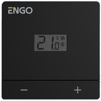 Engo regulator temperatury, 24V, dobowy, natynkowy, czarny EASY-24B