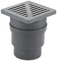 Tycner wpust kanalizacyjny regulowany z wyjściem prostym 110 mm, ruszt nierdzewny 886