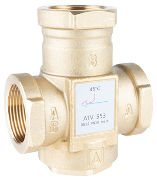 Afriso zawór temperaturowy ATV 553, DN32, Rp1 1/4", kvs 9, 45°C 1655310
