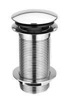 McAlpine spust umywalkowy, dekoracyjny, "klik-klak" 1 1/4" x 60mm, z małą nakrętką, bez przelewu, chrom CWU60CB