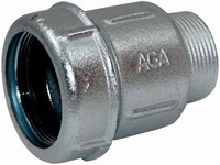 Agaflex złączka zaciskowa na bosy koniec rury stalowej oraz niebieskiej (PE) z gwintem zewnętrznym 1/2" 10010001