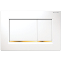 Geberit przycisk uruchamiający Sigma 30, przedni, biały-złoty-biały 115.883.KK.1