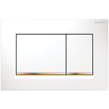 Geberit przycisk uruchamiający Sigma 30, przedni, biały-złoty-biały 115.883.KK.1