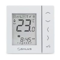 Salus bezprzewodowy, cyfrowy regulator temperatury 4w1, biały, natynkowy, baterie, kompatybilny z urządzeniami serii iT600RF VS20WRF