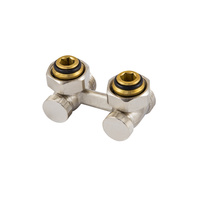 Schlosser podwójny zawór przyłączeniowy kątowy 3/4" GW (bez nypli 3/4x1/2) 600700004