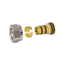 Schlosser złączka zaciskowa do rury z tworz.sztucz.GW M22x1,5 - 16x2 niklowana 602600003