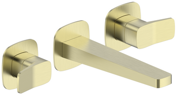 KFA bateria umywalkowa podtynkowa 3-otworowa Malaga, brushed light gold PVD 4529-821-31