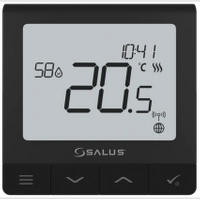 Salus bezprzewodowy, natynkowy regulator tygodniowy Quantum z wbudowanym akumulatorem czarny SQ610BRF