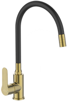 Invena bateria kuchenna Ksanti Plus, złoto szczotkowane BZ-37-009-L