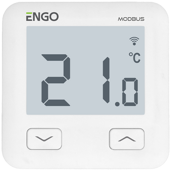 Engo regulator temperatury, MODBUS, 230V, internetowy, podtynkowy, Wi-Fi, biały E10-MBUSW
