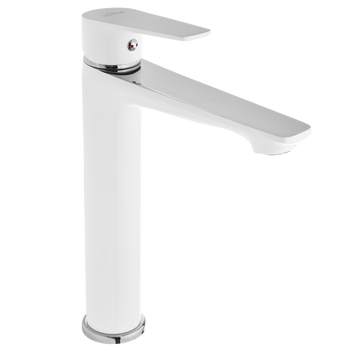 Invena bateria umywalkowa wysoka Dokos biały/chrom BU-19-W02-V