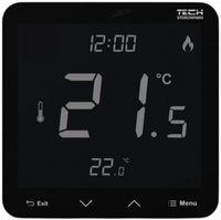 Tech regulator pokojowy przewodowy, dwustanowy r T-3.1, czarny STT-3.1BK