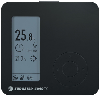 Euroster bezprzewodowy regulator E4040 TXRXG, czarny E4040TXRXGB