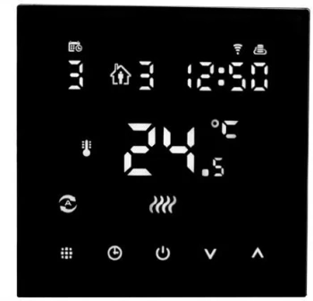 Auraton przewodowy, podtynkowy, tygodniowy regulator temperatury z opcją sterowania przez WiFi 2YA, czarny AUR002YA1WF00