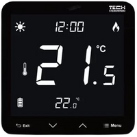 Tech regulator pokojowy przewodowy dwustanowy R-10s Plus do listwy L-10, czarny STR10SPBK