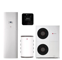 Saunier Duval pakiet OZE: pompa ciepła GeniaAir Mono HA 12-6 O + centrala grzewcza FEW 200/6 + regulator SRC 720 + zbiornik buforowy VNR 100 550010044316