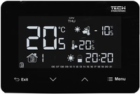 Tech regulator pokojowy przewodowy, dwustanowy, zasilany 230 V, podtynkowy, czarny ST293ZV3BK