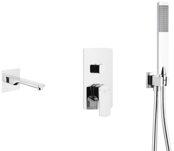 KFA bateria wannowa podtynkowa z zestawem Mokait, chrom 5539-401-00