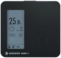 Euroster pezprzewodowy regulator E4040 TXRX, kolor czarny E4040TXRXB