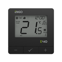 Engo regulator temperatury, programowany, internetowy, natynkowy ZigBee/868MHz, 230V, czarny E40-230B