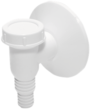 Tycner syfon pralkowy natynkowy, biały 514