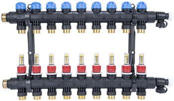 Afriso rozdzielacz ProCalida EF1 K 9 obiegów grzewczych, G1", 0,2÷1,6 l/min 81269