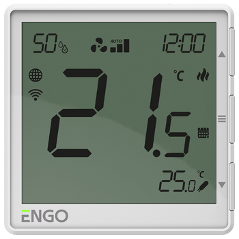 Engo regulator klimakonwektorów, 230V, internetowy, podtynkowy, WiFi, biały EFAN-230W