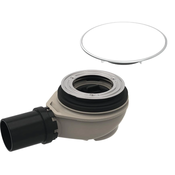 Geberit zestaw odpływowy do brodzików, d90, H80 h50 z pokrywą odpływu w kolorze biały alpin, wysokość zasyfonowania 30/50 mm SG002