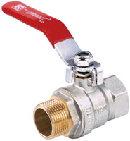 Perfexim kurek kulowy perfekt system, z rączką stalową, czerwony 3/4" WZ DN20 PHA-003 00-003-0200-000