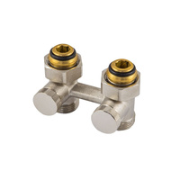 Schlosser podwójny zawór przyłączeniowy prosty 3/4" GW (bez nypli 3/4x1/2) 600700003
