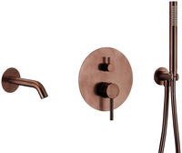 KFA zestaw wannowy podtynkowy Moza, miedź szczotkowana PVD 5039-401-34