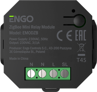 Engo bezprzewodowy moduł przekaźnika z funkcją repeatera ZigBee, 230V EMOD-ZB