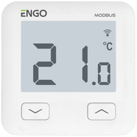 Engo regulator temperatury, MODBUS, 230V, internetowy, podtynkowy, Wi-Fi, biały E10-MBUSW