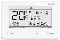 Tech bezprzewodowy regulator pokojowy ST293V2 dwustanowy (panel przedni ze szkła) biały ST293V2WH