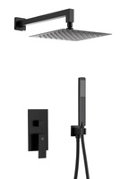 KFA zestaw natryskowy podtynkowy LOGON BLACK z baterią 3 funkcyjną, czarny 5139-501-81